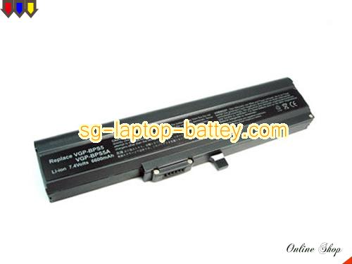 SONY VGN-TXN15P/B Replacement Battery 6600mAh 7.4V Black Li-ion