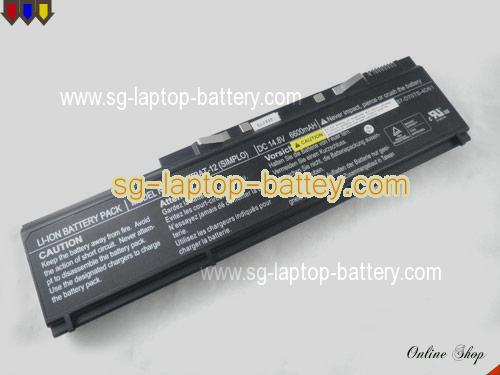 Genuine CLEVO PortaNote D750W Series Battery For laptop 6600mAh, 14.8V, Black , Li-ion