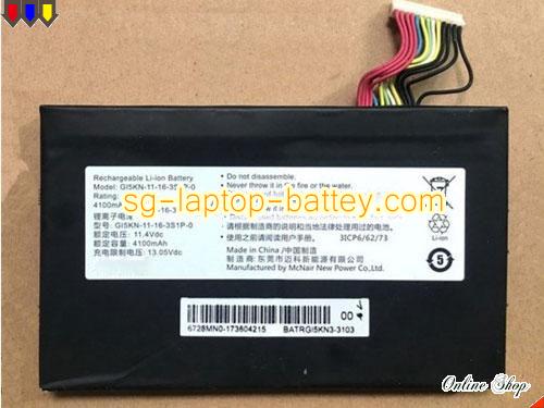 HASEE GI5KN-00-13-3S1P-0 Battery 4100mAh, 46.74Wh  11.4V Black Li-ion