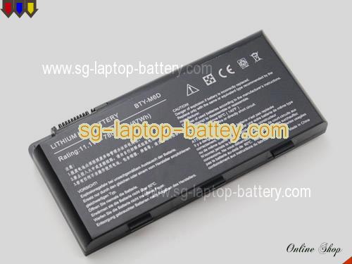 Genuine MSI GT70 2 PC Dominator Battery For laptop 7800mAh, 87Wh , 11.1V, Black , Li-ion