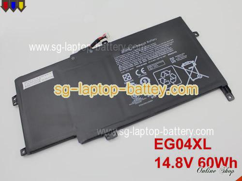 Genuine HP Envy 6-1109tx Battery For laptop 60Wh, 14.8V, Black , Li-ion