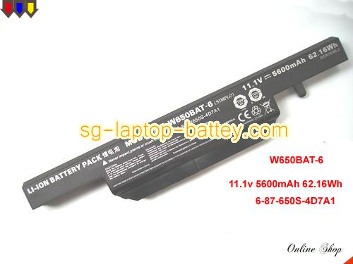 Genuine HASEE K750D-I7 Battery For laptop 5600mAh, 62.16Wh , 11.1V, Black , Li-ion