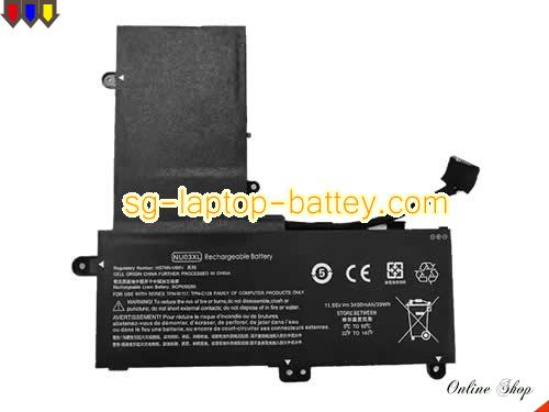 HP Pavilion X360 11u100 Replacement Battery 3400mAh, 39Wh  11.55V Black Li-Polymer