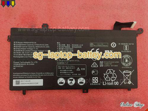 Genuine HUAWEI Matebook PL-W19 Battery For laptop 3800mAh, 43.3Wh , 11.4V, Black , Li-Polymer