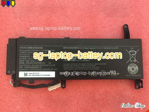 XIAOMI Gaming Laptop 7300HQ 1060 Replacement Battery 3620mAh, 55.02Wh  15.2V Black Li-Polymer