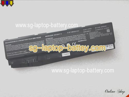 Genuine CLEVO N855 Battery For laptop 4200mAh, 47Wh , 10.8V, Black , Li-ion