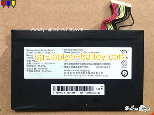 Genuine HASEE Z7MD2 Battery For laptop 4100mAh, 46.74Wh , 11.4V, Black , Li-ion