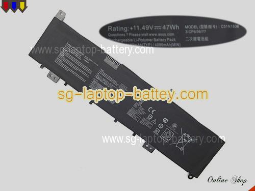 ASUS N580VD Replacement Battery 4165mAh, 47Wh  11.49V Black Li-Polymer