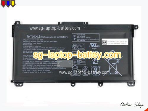 Genuine HP 17-BY0010NR Battery For laptop 3600mAh, 41.04Wh , 11.4V, Black , Li-Polymer