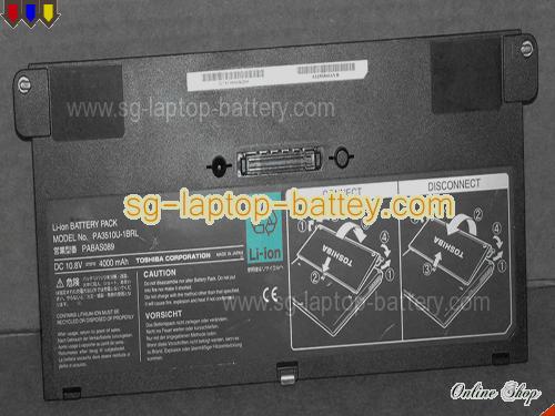 Genuine TOSHIBA Portege M405 Battery For laptop 4000mAh, 45Wh , 10.8V, Black , Li-ion