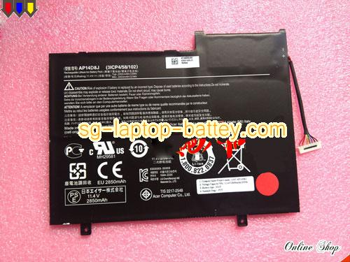 Genuine ACER Switch 11 SW5-171-37VP Battery For laptop 2850mAh, 32Wh , 11.4V, Black , Li-Polymer