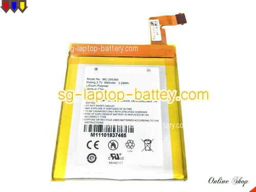 AMAZON Kindle 4th Replacement Battery 890mAh, 3.3Wh  3.7V Sliver Li-Polymer