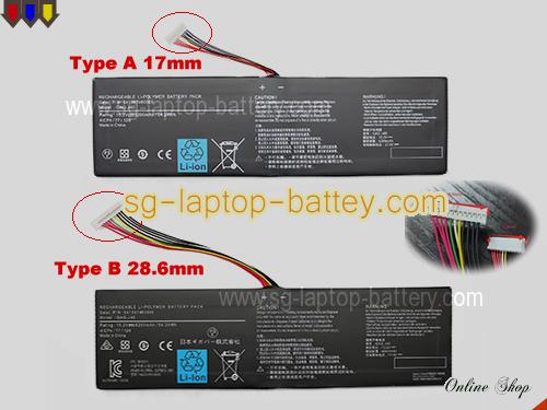 GIGABYTE Aero 15 X9-2019 Replacement Battery 6200mAh, 94.24Wh  15.2V Black Li-Polymer