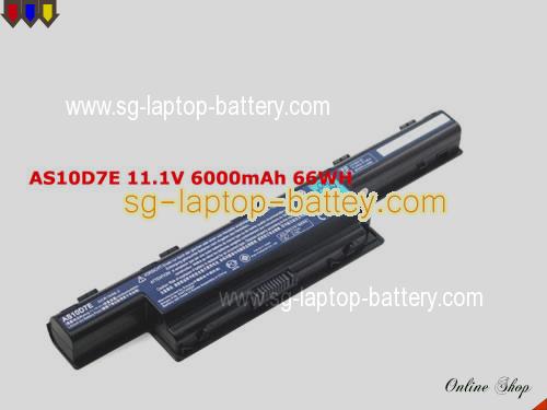 Genuine ACER TravelMate 8572T Battery For laptop 6000mAh, 11.1V, Black , Li-ion