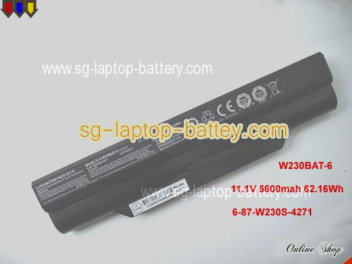 Genuine CLEVO MP-13C26D0J430 Battery For laptop 5600mAh, 62.16Wh , 11.1V, Black , Li-ion