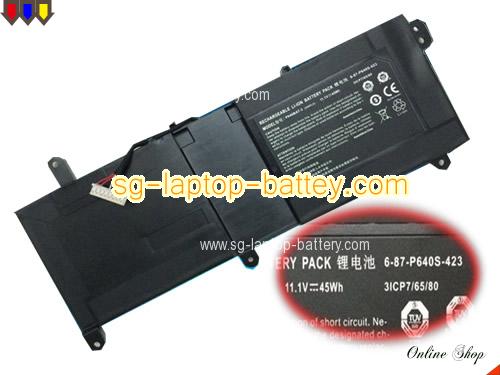 Genuine CLEVO P640HK1 Battery For laptop 45Wh, 11.1V, Black , Li-ion