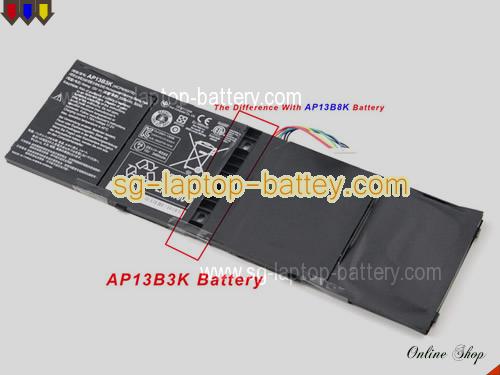 Genuine ACER ASPIRE V5-473P-5887 Battery For laptop 3460mAh, 53Wh , 15V, Black , Li-Polymer