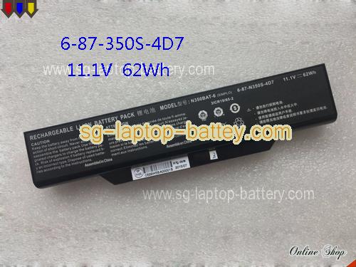 Genuine CLEVO N350DW Battery For laptop 5590mAh, 62Wh , 11.1V, Black , Li-ion