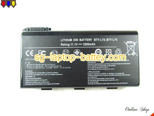 MSI CX623-AS Replacement Battery 5200mAh 11.1V Black Li-lion