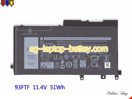 DELL 00JWGP Battery 4254mAh, 51Wh  11.4V Black Li-ion