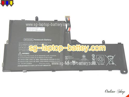 Genuine HP Split 13-M210EG Battery For laptop 33Wh, 11.1V, Black , Li-ion