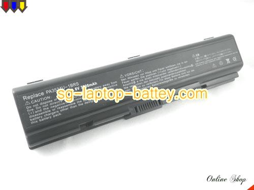 TOSHIBA PSLSOA-033002 Replacement Battery 6600mAh 10.8V Black Li-ion