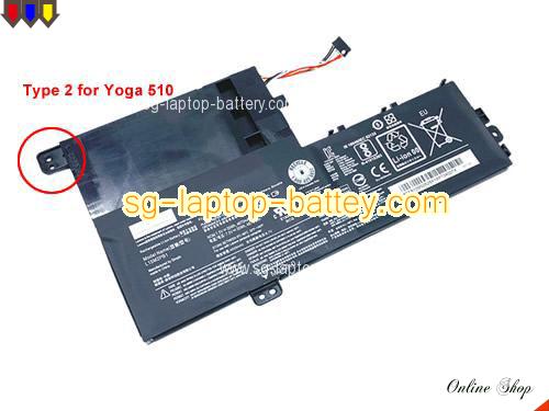 Genuine LENOVO Yoga 510-14ISK(80S7002LGE) Battery For laptop 4610mAh, 35Wh , 7.6V, Black , Li-ion