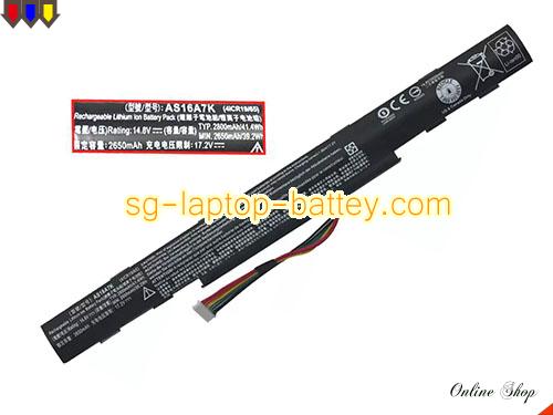 Genuine ACER TRAVELMATE P259-G2-M-5109 Battery For laptop 2800mAh, 41.4Wh , 14.8V, Black , Li-ion