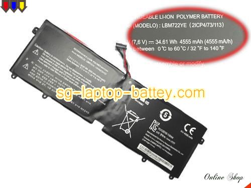 Genuine LG 14ZD960-GX5GK Battery For laptop 4555mAh, 34.61Wh , 7.6V, Black , Li-ion