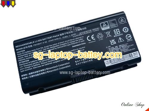 Genuine CLEVO PB71EF-G Battery For laptop 5500mAh, 62Wh , 10.95V, Black , Li-ion