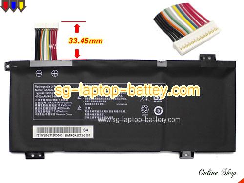 Genuine SCHENKER XMG Neo 17 Battery For laptop 4100mAh, 46.74Wh , 11.4V, Black , Li-Polymer