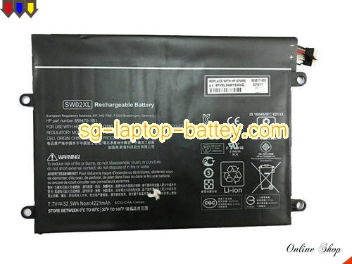 Genuine HP NOTEBOOK X2 10-P003UR Battery For laptop 4221mAh, 33Wh , 7.7V, Black , Li-ion