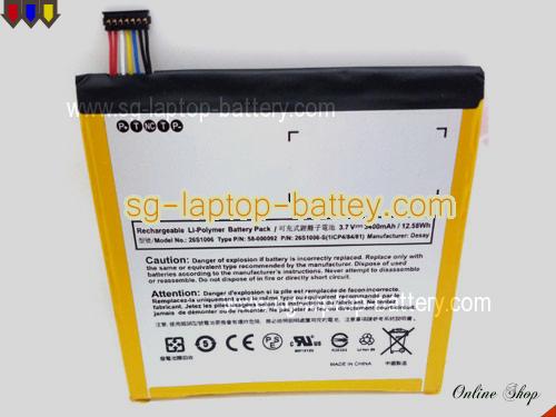 Genuine AMAZON PW98VM Battery For laptop 3400mAh, 12.58Wh , 3.7V, Sliver , Li-ion