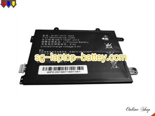 Genuine HASEE PCpad Plus Battery For laptop 3800mAh, 28.12Wh , 7.4V, Black , Li-Polymer