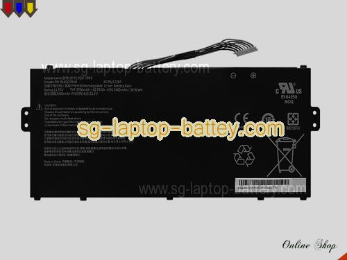 HAIER 916Q2294H Battery 3700mAh, 42.73Wh  11.55V Black Li-Polymer