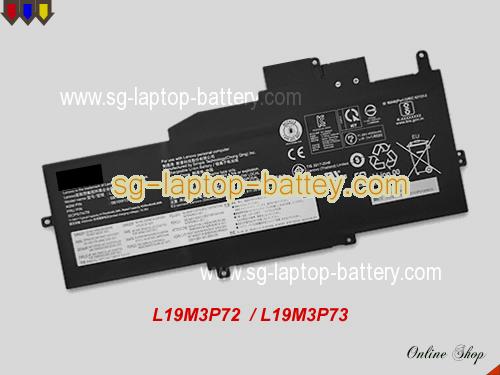 Genuine LENOVO ThinkPad X1 Nano Gen 1-20UN000WIX Battery For laptop 4170mAh, 48.2Wh , 11.58V, Black , Li-Polymer