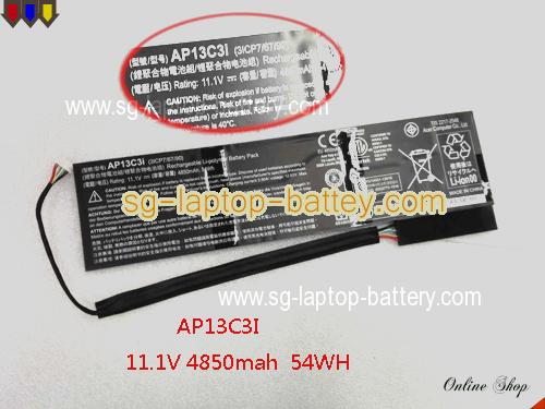 ACER Iconia W701P Replacement Battery 4850mAh, 54Wh  11.1V Balck Li-Polymer