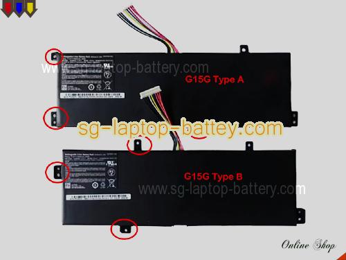 MACHENIKE G15-K15F Battery 5300mAh, 60Wh  11.4V Black Li-Polymer