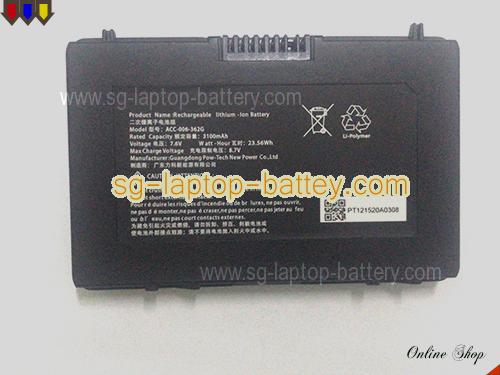 Genuine DT REARCH DT362GL Battery For laptop 3100mAh, 23.56Wh , 7.6V, Black , Li-ion