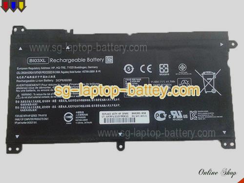 Genuine HP Pavilion X360 13-u182tu Battery For laptop 3470mAh, 41.7Wh , 11.55V, Black , Li-ion