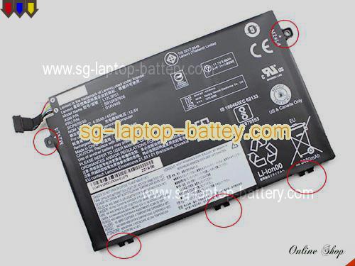 Genuine LENOVO ThinkPad L490 20Q500E3MH Battery For laptop 3880mAh, 45Wh , 4.05Ah, 11.1V, Black , Li-Polymer