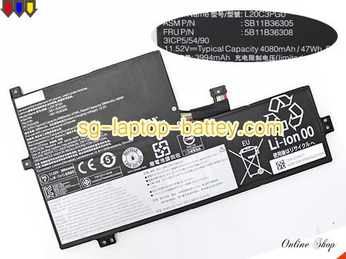 LENOVO 5B11B36308 Battery 4080mAh, 47Wh  11.52V Black Li-Polymer