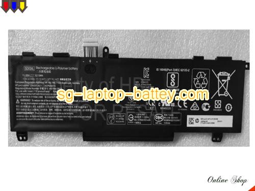 Genuine HP 15-ek0009TX Battery For laptop 4323mAh, 52.5Wh , 11.55V, Black , Li-Polymer