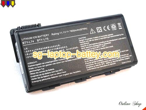 MSI A5000 Series Replacement Battery 7800mAh 11.1V Black Li-ion