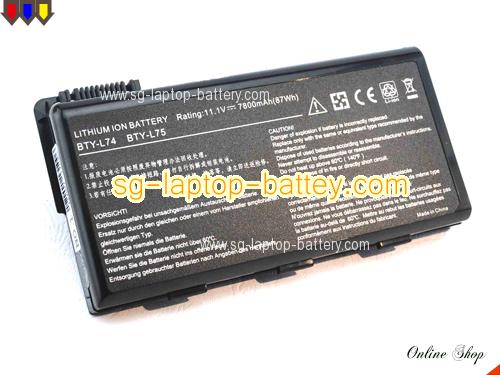 MSI A6000 Series Replacement Battery 7800mAh 11.1V Black Li-ion