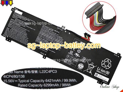 Genuine LENOVO Legion Slim 7 16IRH8 82Y3001NHH Battery For laptop 6421mAh, 99.9Wh , 15.56V, Black , Li-Polymer