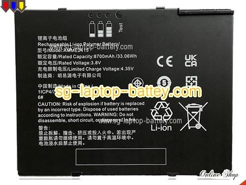 Genuine ZEBRA 10 Inch Tablet ET50NT Battery For laptop 8700mAh, 33.06Wh , 3.8V, Black , Li-Polymer