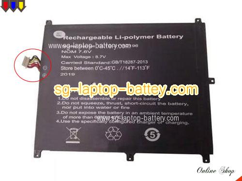 CHUWI 2969165-01 Battery 5000mAh, 38Wh  7.6V Black Li-Polymer