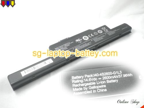 UNIWILL I40-4S2600-G1L3 Battery 2600mAh, 37.96Wh  14.6V Black Li-ion