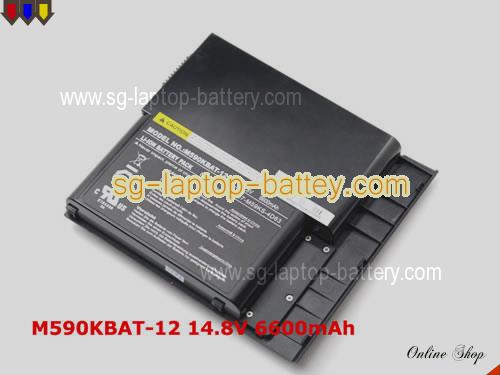 Genuine CLEVO M590 Battery For laptop 6600mAh, 14.8V, Black , Li-ion